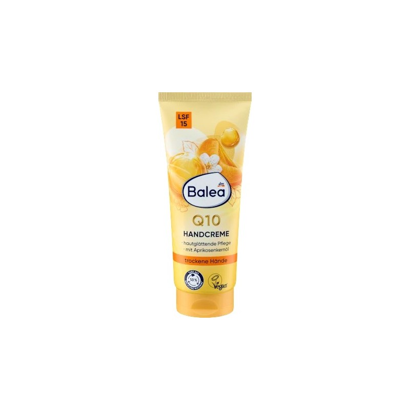 Crème pour les mains Q10 à l'huile d'abricot et SPF 15 Crème pour les mains Q10 à l'huile d'abricot et SPF 15